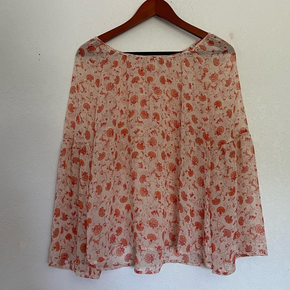 Canyon River Blues Floral Sheer Tops